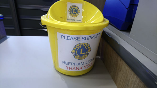 Reepham Lions Collection Bucket