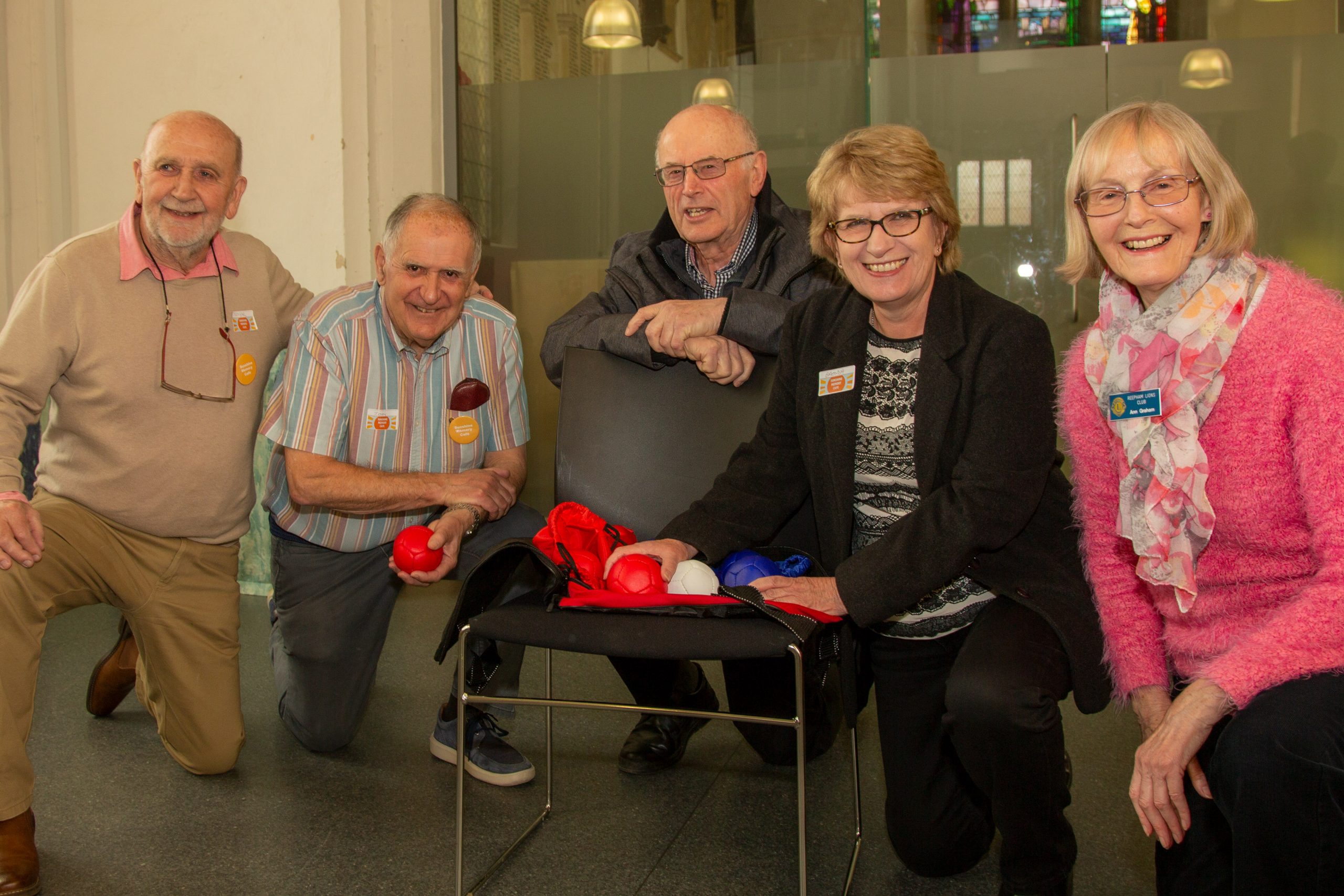 Reepham Lions Present Boccia Set to Sunshine Memory Cafe