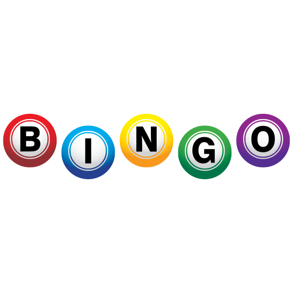 The word BINGO on balls
